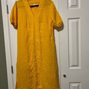 Lake Gauze Caftan in yellow